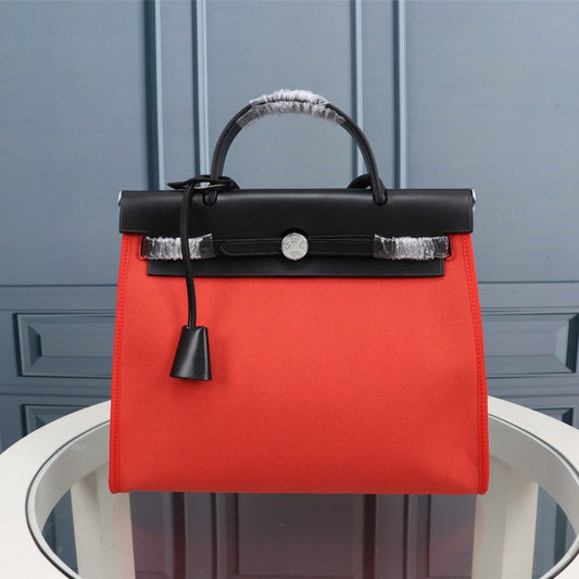 HM HERBAG ZIP 31 LONA NEGRA Y ROSA