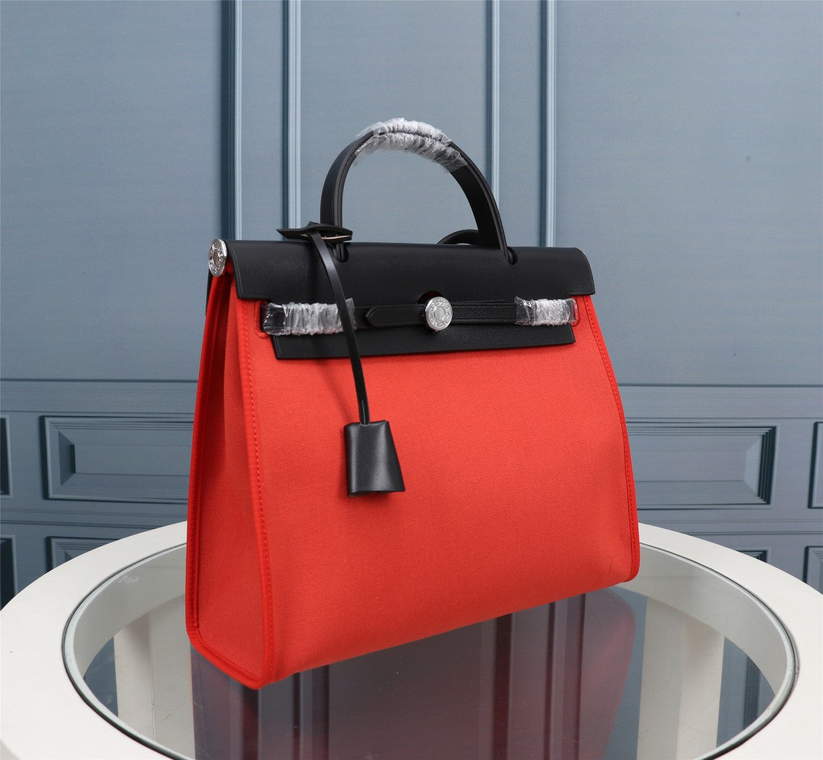 HM HERBAG ZIP 31 LONA NEGRA Y ROSA