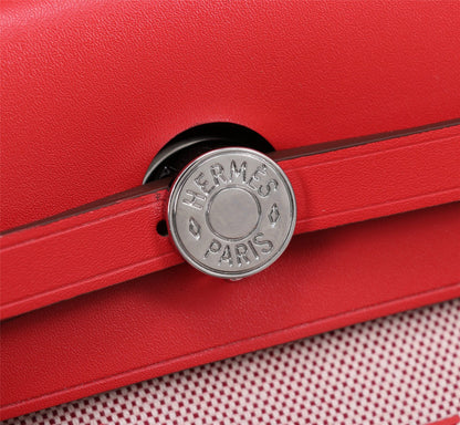 HM HERBAG ZIP 31 LONA CON MOTIVO DE CABALLO ROJO Y BLANCO