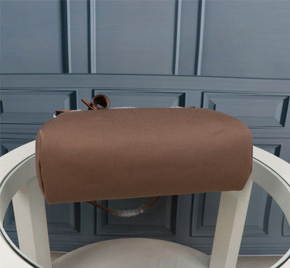 HM HERBAG ZIP 31 LONA NEGRA Y MARRÓN