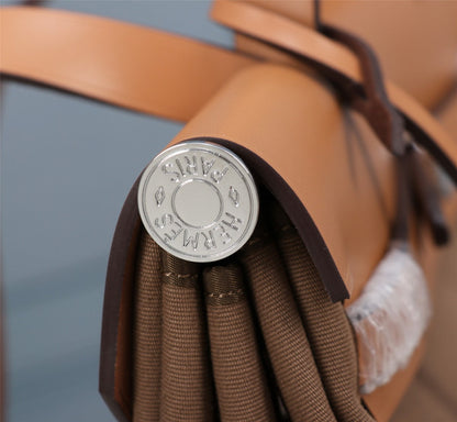 HM HERBAG ZIP 31 SIDRA Y PIEL DE BECERRO MARRÓN