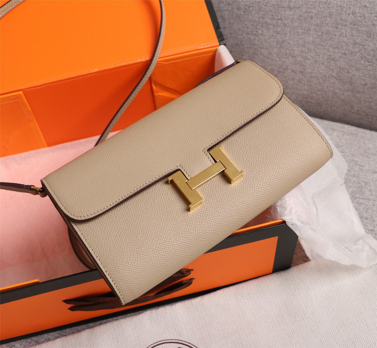 BOLSAS HM CONSTANCE DAKANG 20.5 BEIGE EPSOM