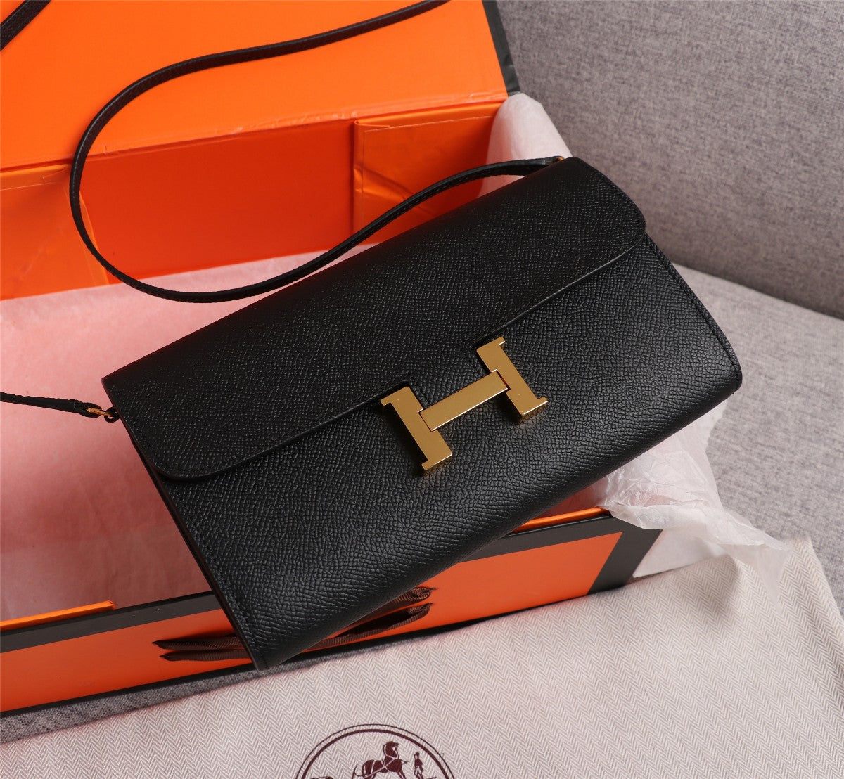BOLSAS HM CONSTANCE DAKANG 20.5 NEGRO EPSOM