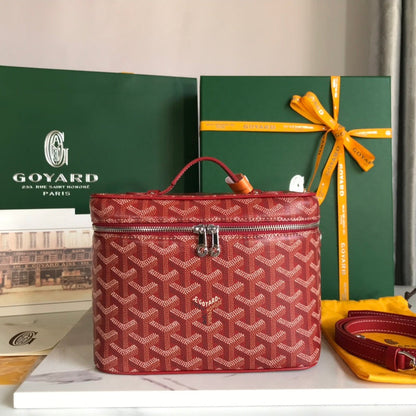 TROUSSE DE VANITY MUSE 20 EN TOILE GOYARDINE ROUGE CLASSIQUE