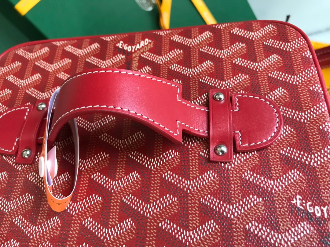 TROUSSE DE VANITY MUSE 20 EN TOILE GOYARDINE ROUGE CLASSIQUE