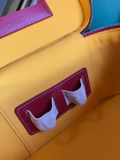 TROUSSE DE VANITY MUSE 20 EN TOILE GOYARDINE ROUGE CLASSIQUE