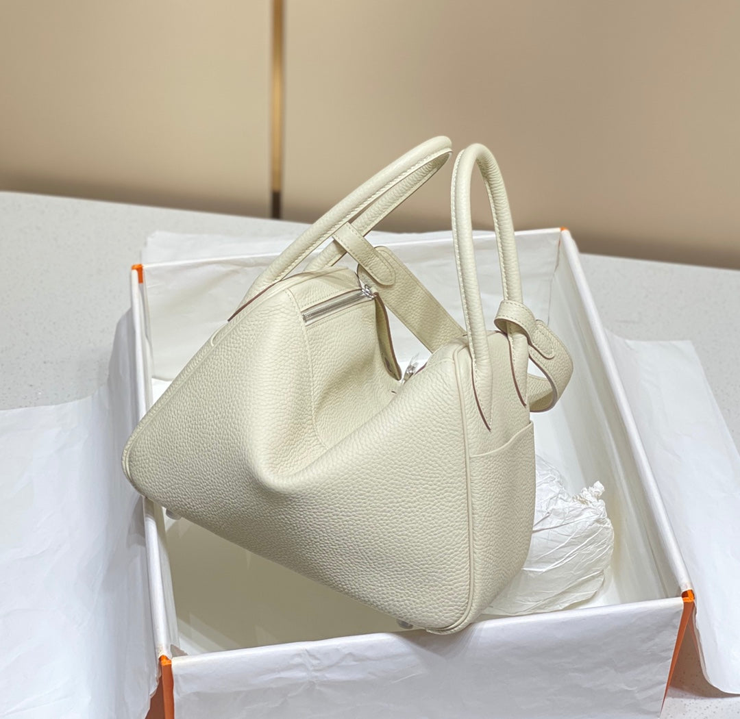 BOLSO HM LINDY 30 PIEL TAURILLON CLEMENCE BLANCA