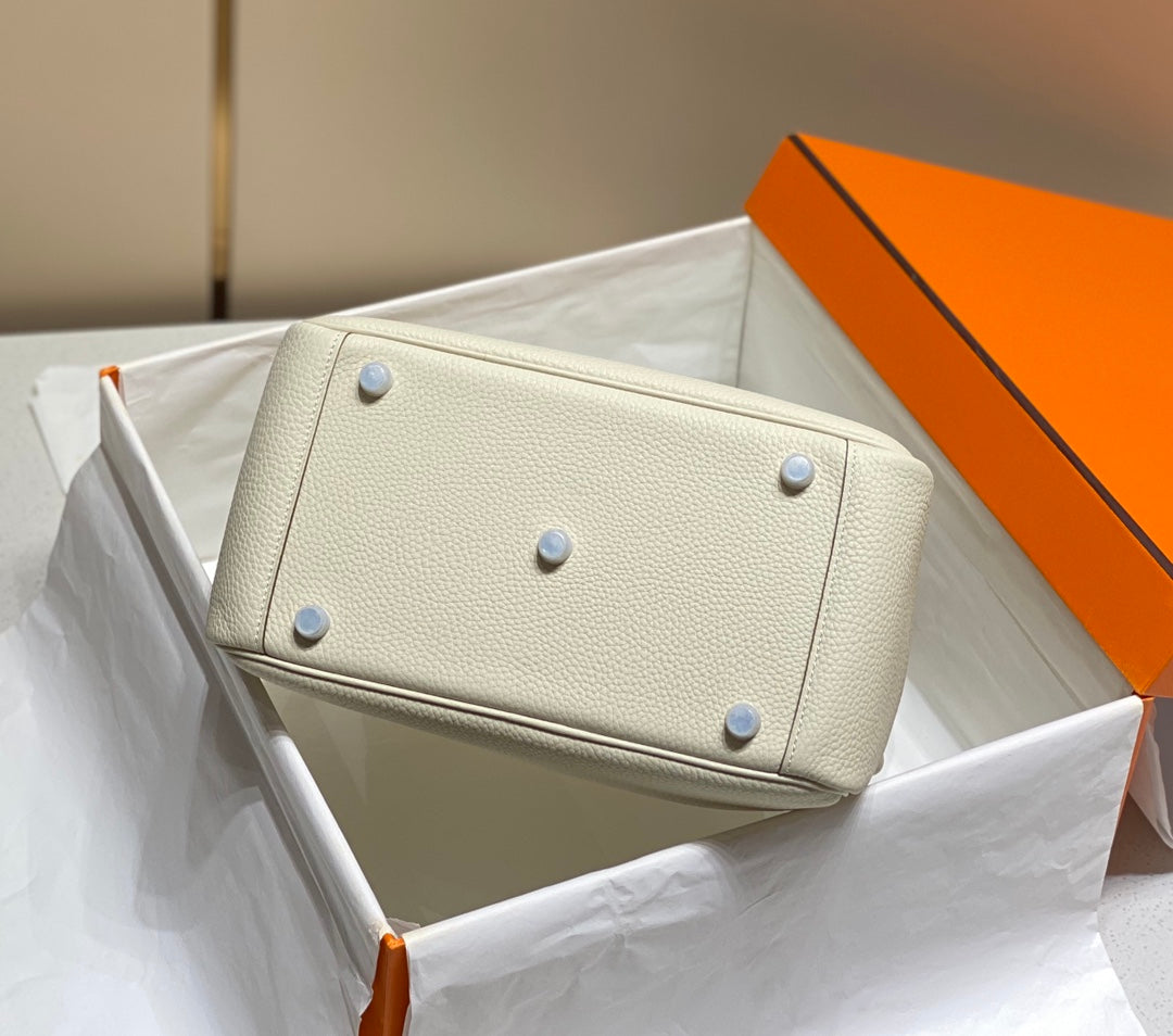 BOLSO HM LINDY 30 PIEL TAURILLON CLEMENCE BLANCA