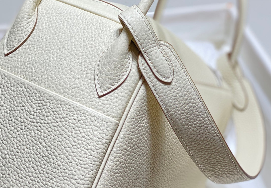 BOLSO HM LINDY 30 PIEL TAURILLON CLEMENCE BLANCA