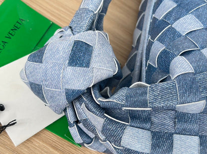 mini jodie 28 blue denim lambskin