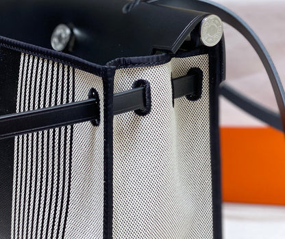 Herbag 31 Toile Lona Blanca Negra Piel de Vaca Negra