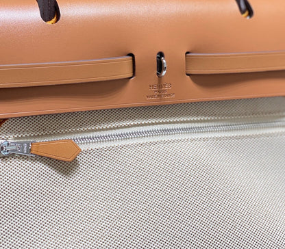 Herbag 31 Toile Lona Blanca Piel de Vaca Dorada