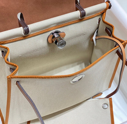 Herbag 31 Toile Lona Blanca Piel de Vaca Dorada