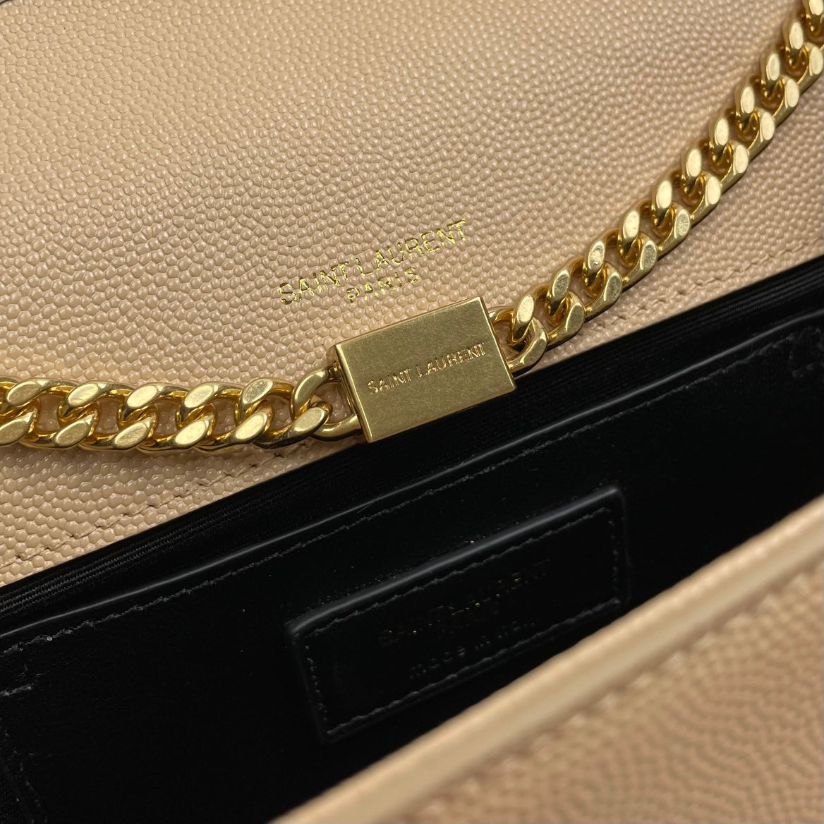 kate medium 24cm beige grained calfskin gold hardware