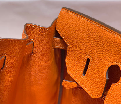 HM BIRKIN 35CM PIEL TOGO NARANJA HERRAJES DORADOS