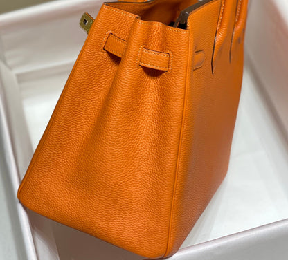 HM BIRKIN 35CM PIEL TOGO NARANJA HERRAJES DORADOS