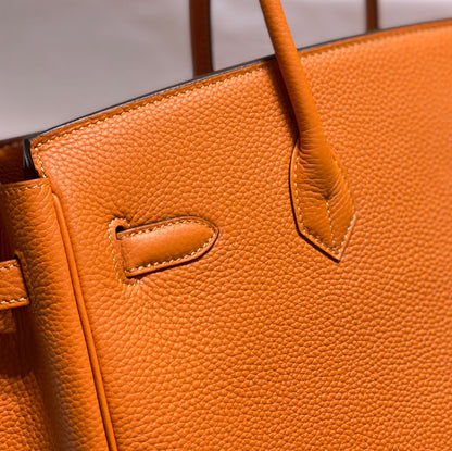 HM BIRKIN 35CM PIEL TOGO NARANJA HERRAJES DORADOS