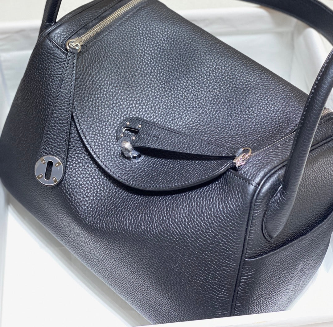 BOLSO HM LINDY 30 PIEL TAURILLON CLEMENCE AZUL MARINO
