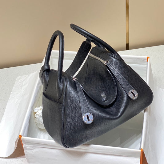 BOLSO HM LINDY 30 PIEL TAURILLON CLEMENCE AZUL MARINO