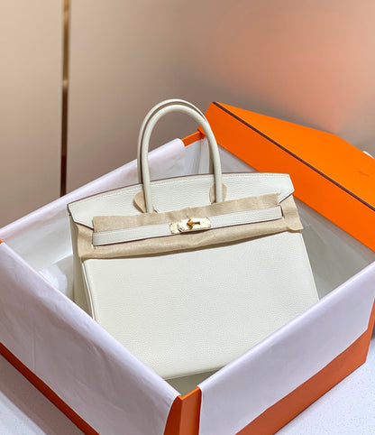 BOLSO HM BIRKIN 35 CM BLANCO TOGO HARDWARE DORADO