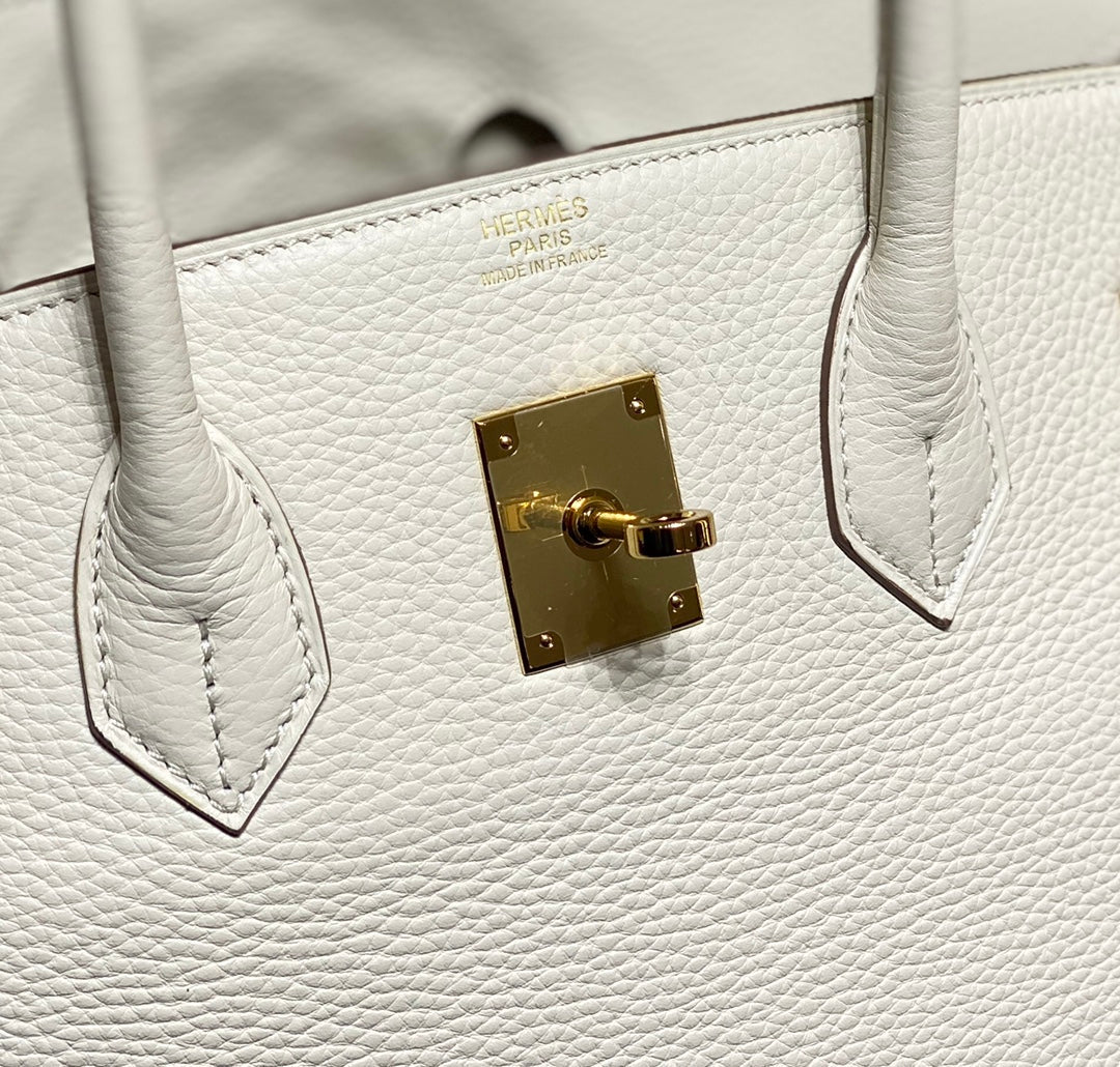 HM BIRKIN 35CM PIEL TOGO BLANCA HERRAJES DORADOS