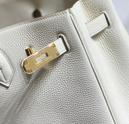 HM BIRKIN 35CM PIEL TOGO BLANCA HERRAJES DORADOS