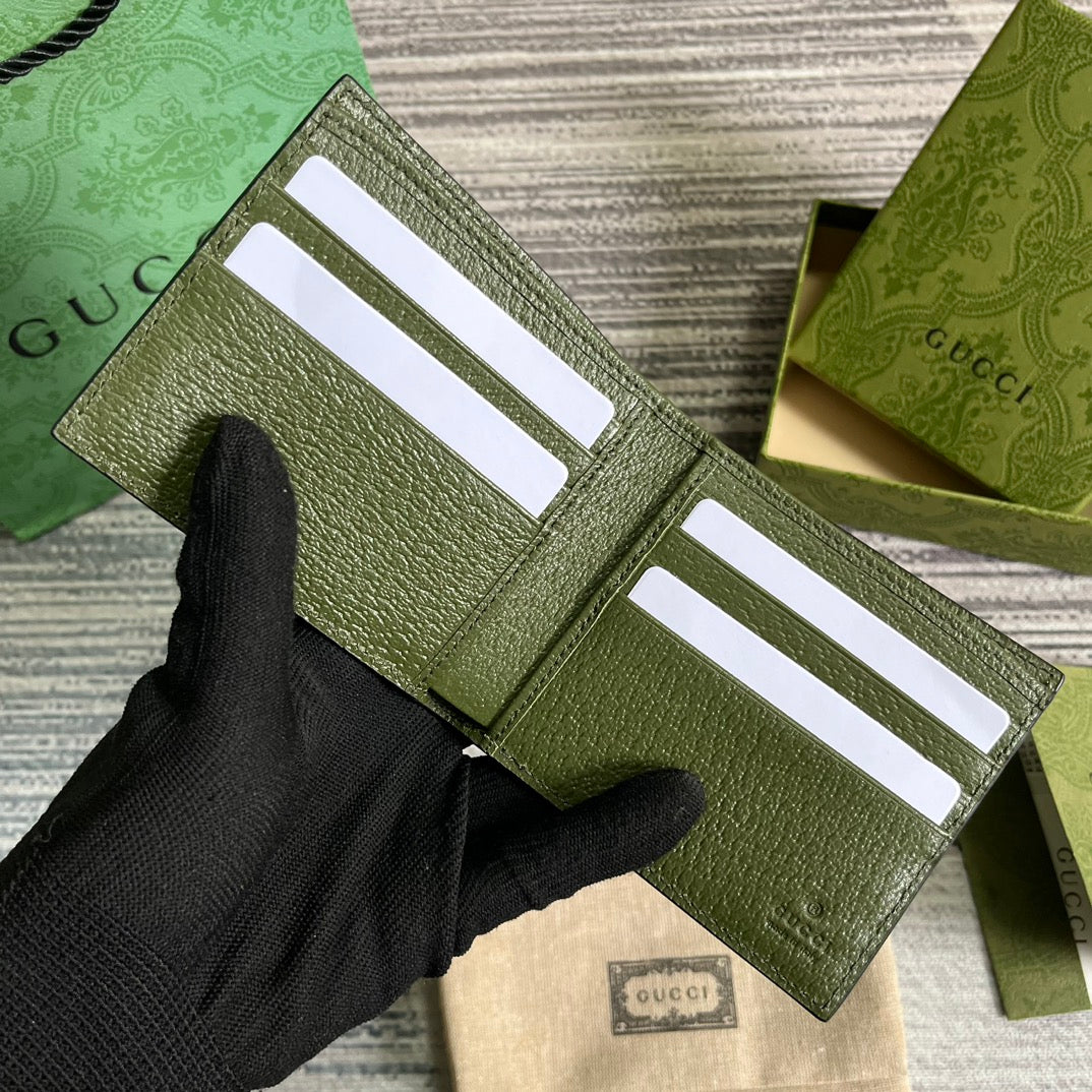 CARTERA MARMONT BIFOLD 11 EN PIEL DE CORDERO VERDE EJÉRCITO