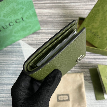 CARTERA MARMONT BIFOLD 11 EN PIEL DE CORDERO VERDE EJÉRCITO