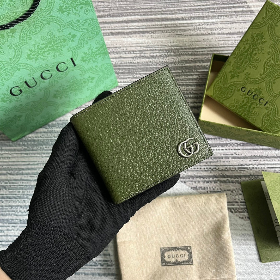 CARTERA MARMONT BIFOLD 11 EN PIEL DE CORDERO VERDE EJÉRCITO