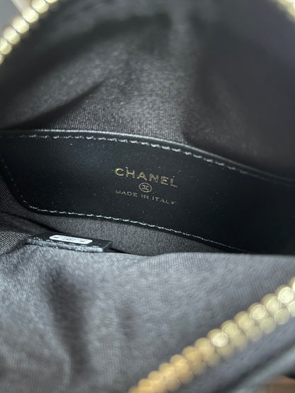 MINI SAC HOBO 16 EN CUIR D'AGNEAU NOIR 