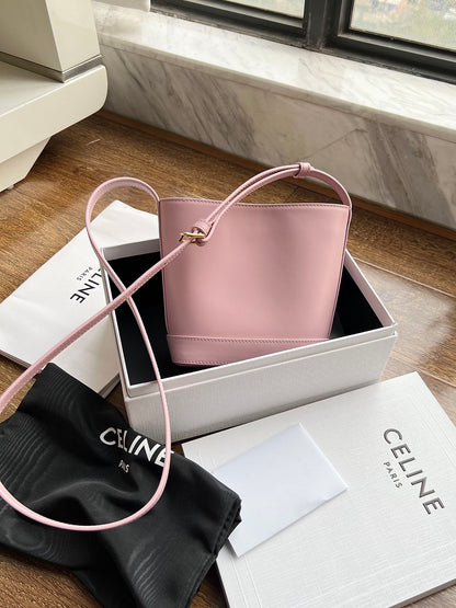 BOLSO CUIR TRIPHOME 19 DE PIEL DE BECERRO LISA ROSA PASTEL