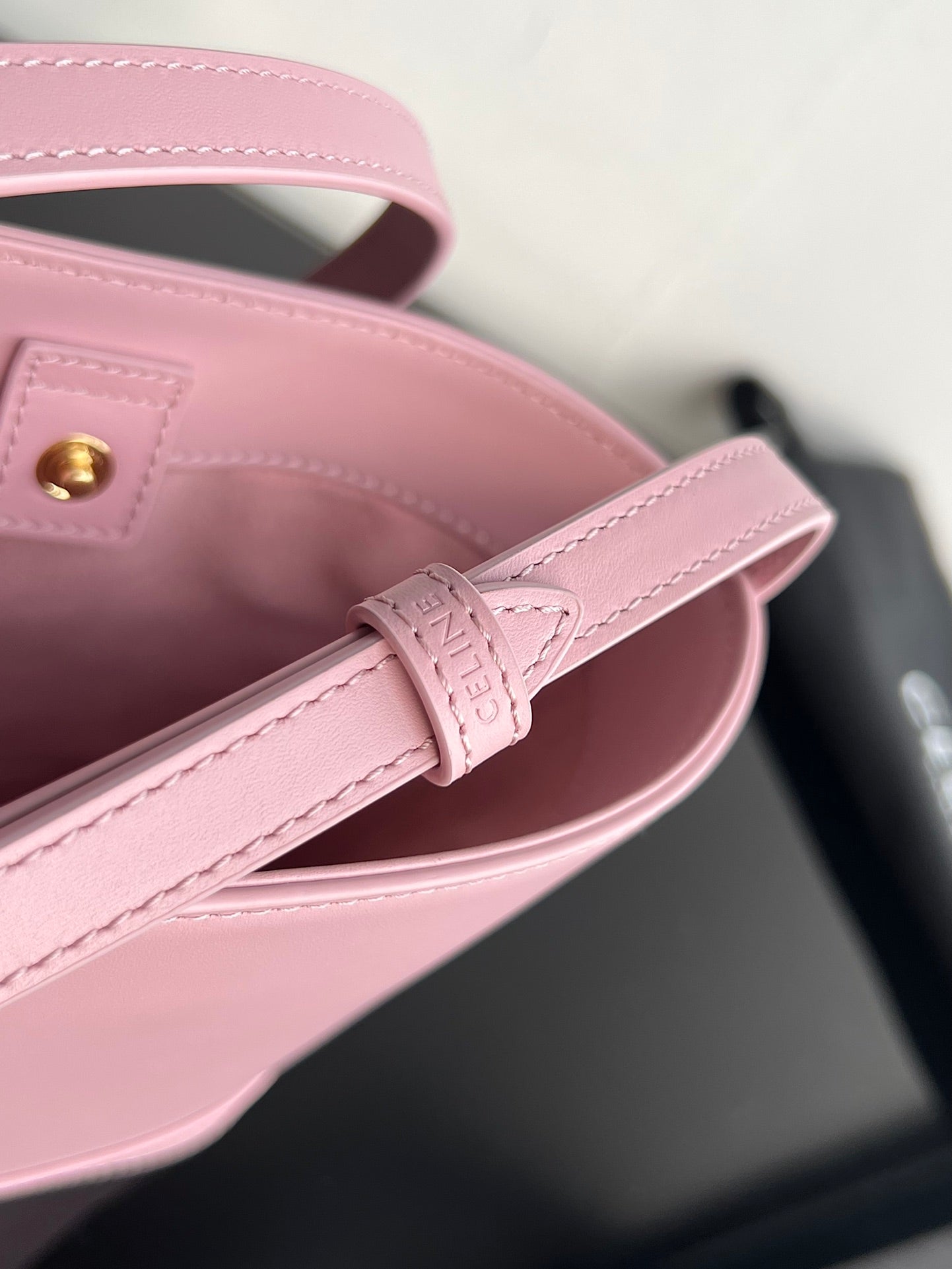 BOLSO CUIR TRIPHOME 19 DE PIEL DE BECERRO LISA ROSA PASTEL