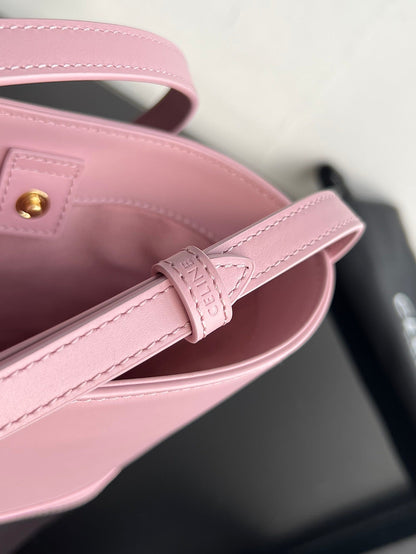 BOLSO CUIR TRIPHOME 19 DE PIEL DE BECERRO LISA ROSA PASTEL