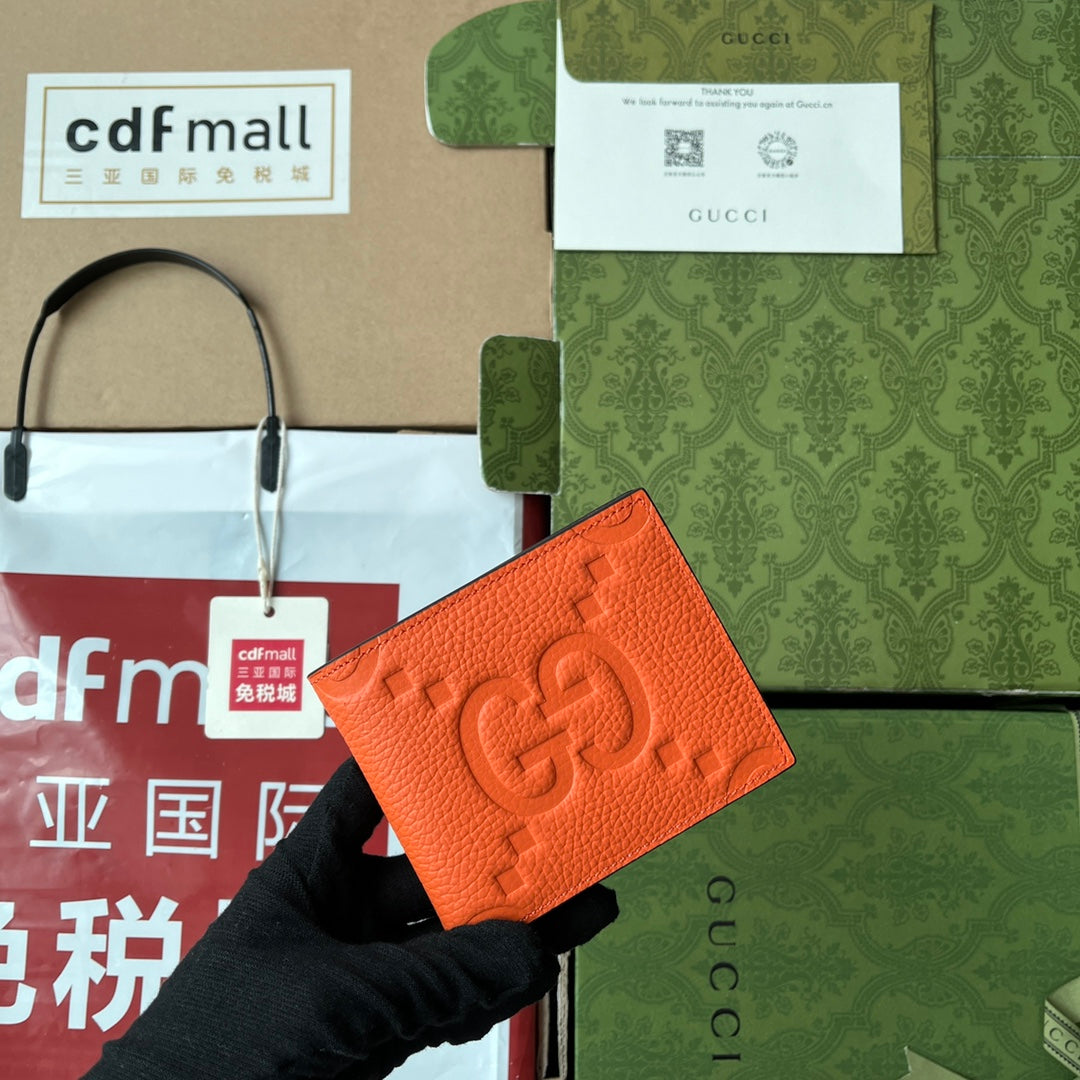 CARTERA 11 EN PIEL DE BECERRO REVESTIDA NARANJA