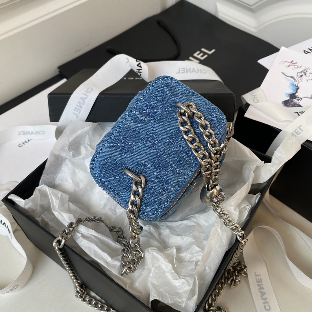 23P Tocador 11cm Denim Herrajes plateados 