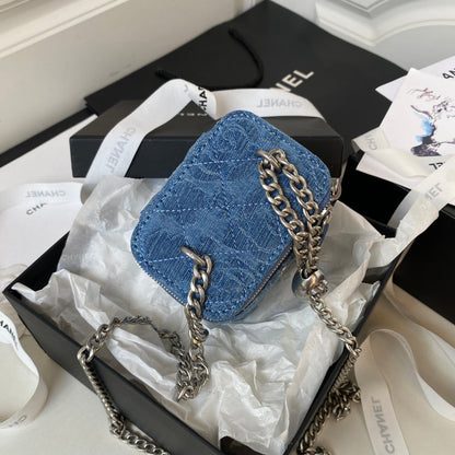 23P Tocador 11cm Denim Herrajes plateados 