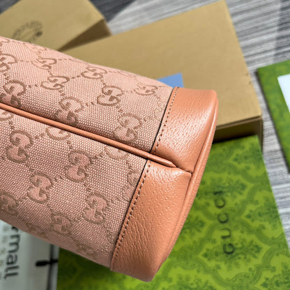 Petit sac fourre-tout GG OPHIDIA 25 en toile rose clair