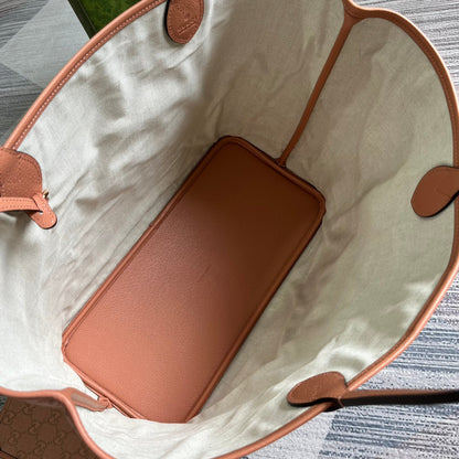 BOLSO TOTE GRANDE GG OPHIDIA DE LONA ROSA CLARO, 40 L