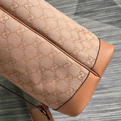 BOLSO TOTE GRANDE GG OPHIDIA DE LONA ROSA CLARO, 40 L