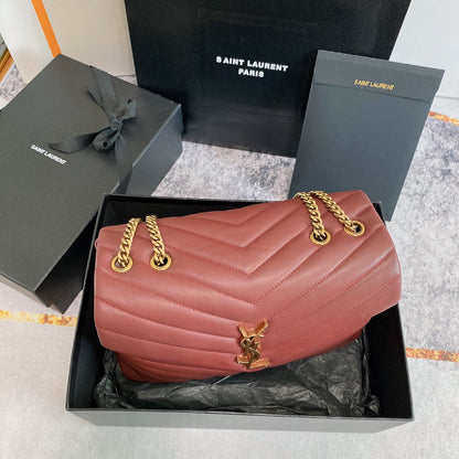 LOULOU MEDIUM 32 ROUGH LEGION QUILTED LEATHER GOLD HARDWARE
