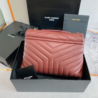 LOULOU MEDIUM 32 ROUGH LEGION QUILTED LEATHER GOLD HARDWARE
