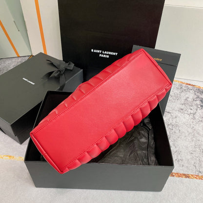 LOULOU MEDIUM 32 RED QUILTED LEATHER