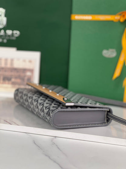 POCHETTE MONTE-CARLO PM 25 EN TOILE GOYARDINE GRIS