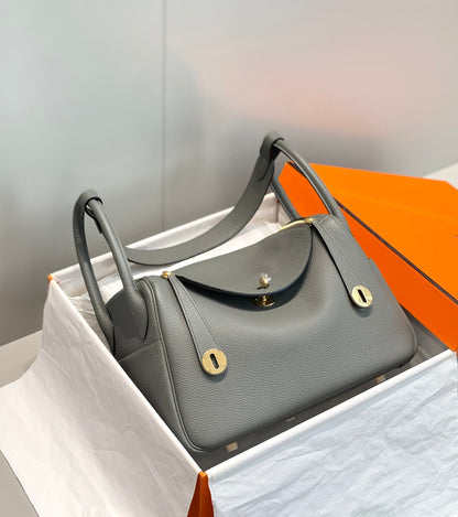 BOLSO HM LINDY 30 PIEL TAURILLON CLEMENCE GRIS