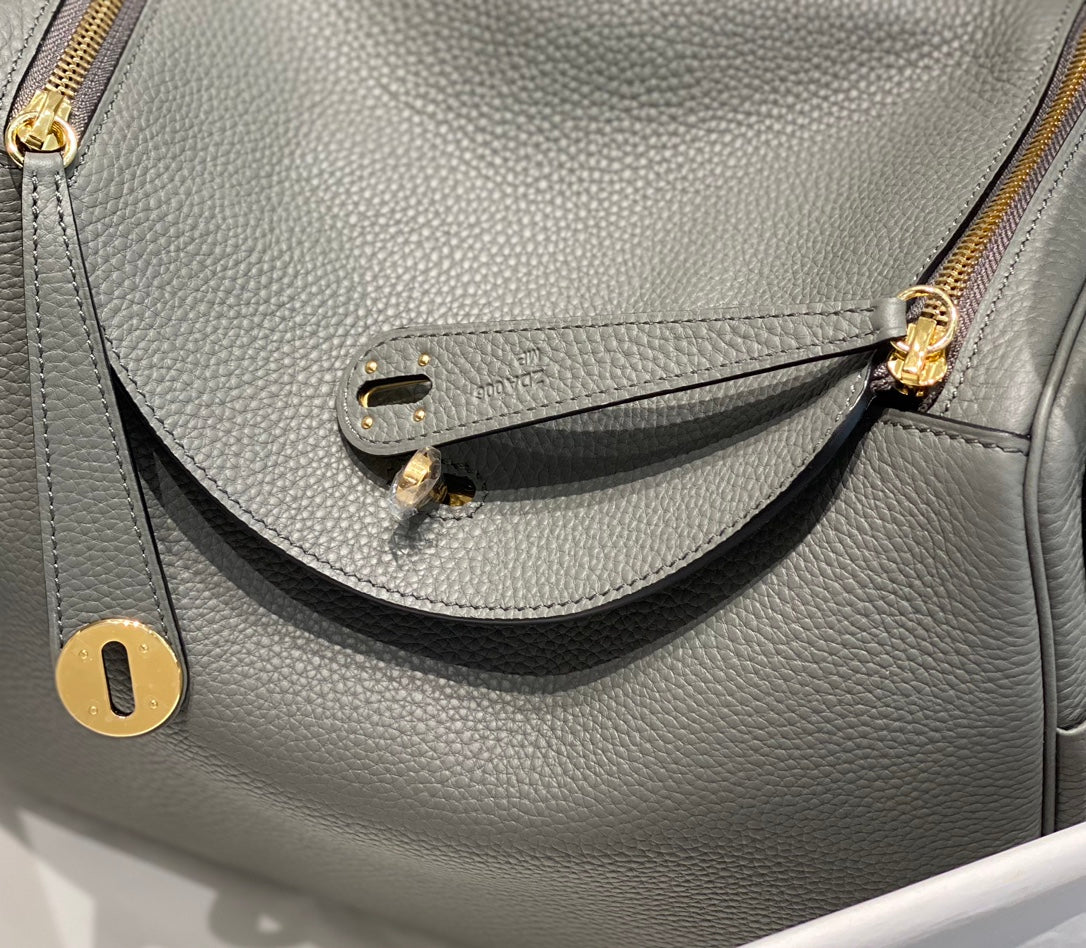 BOLSO HM LINDY 30 PIEL TAURILLON CLEMENCE GRIS