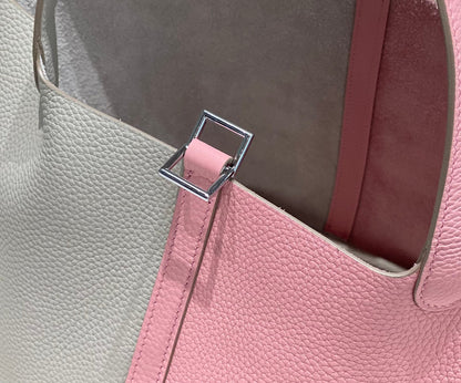 HM PICOTIN LOCK 22 CUERO TOGO CREMA Y ROSA