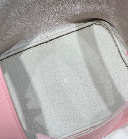 HM PICOTIN LOCK 22 CUERO TOGO CREMA Y ROSA