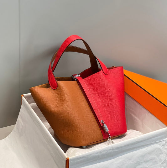 HM PICOTIN LOCK 22 CUERO TOGO NARANJA Y ROJO