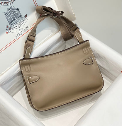 BOLSO BANDOLERA KELLY 23CM JYPSIERE DE PIEL MARRÓN SHW