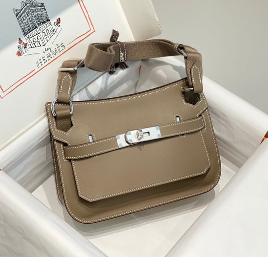 BOLSO BANDOLERA KELLY 23CM JYPSIERE DE PIEL MARRÓN SHW